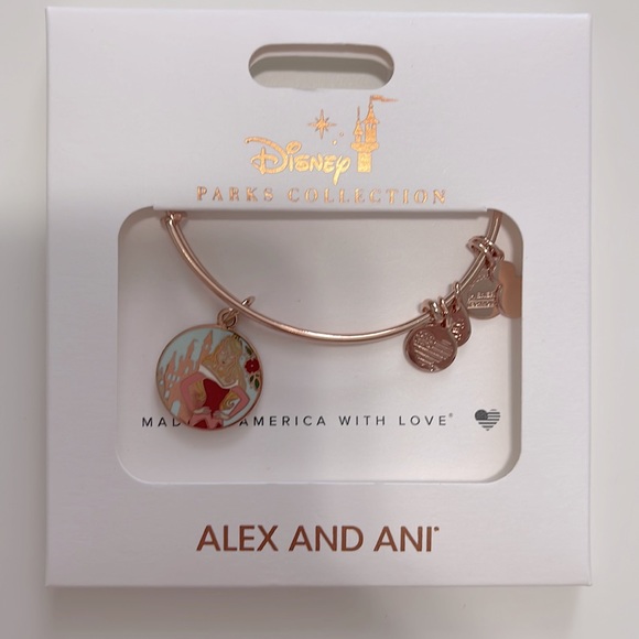 Disney Alex and Ani Rose Gold PRINCESS AURORA SLEEPING BEAUTY Bracelet. - Picture 4 of 5